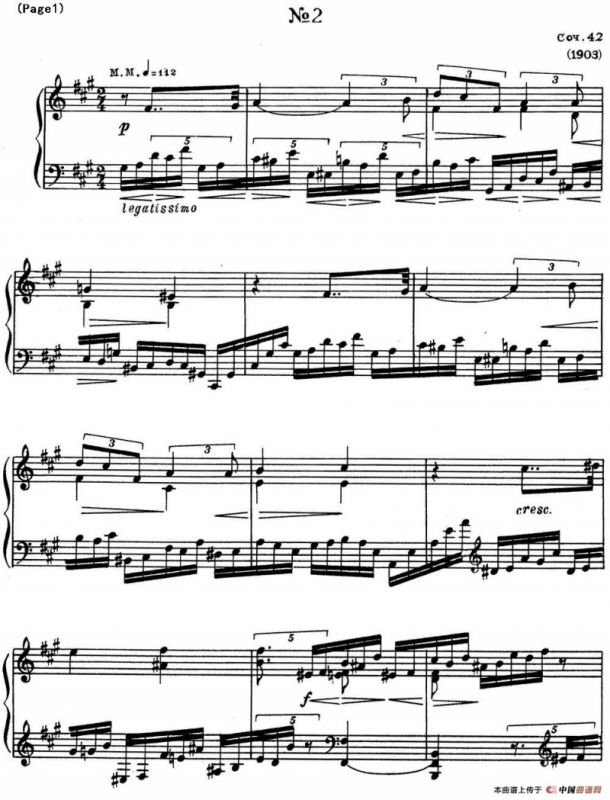 斯克里亚宾8首钢琴练习曲 Op42（No.2 Alexander Scriabin Etudes）