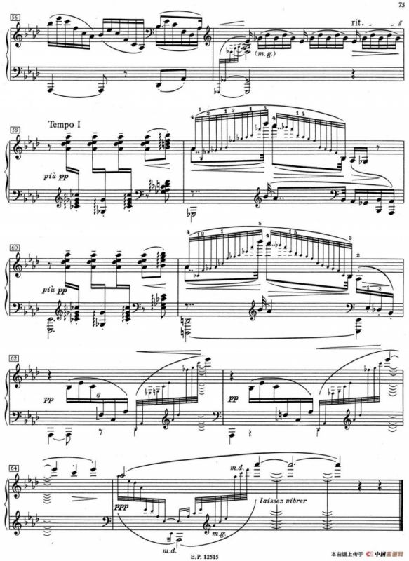 德彪西12首钢琴练习曲（11 琶音练习v1.0 arpèges composés）