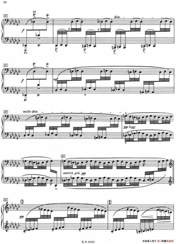 德彪西12首钢琴练习曲（6 八指练习v1.0 huit doigts）