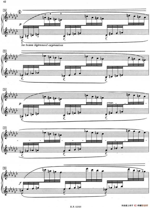 德彪西12首钢琴练习曲（6 八指练习v1.0 huit doigts）