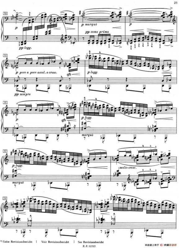 德彪西12首钢琴练习曲（3 四度练习v1.0 quartes）