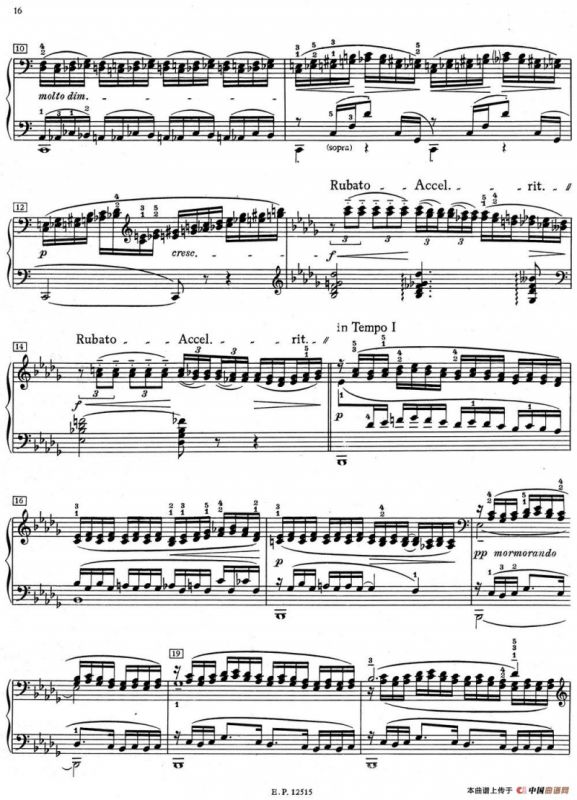 德彪西12首钢琴练习曲（2 三度练习v1.0 tierces）