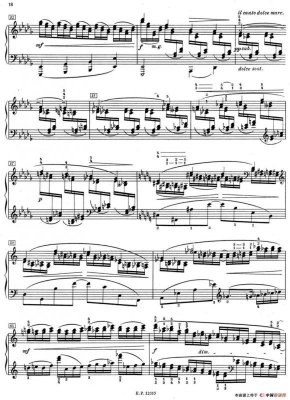 德彪西12首钢琴练习曲（2 三度练习v1.0 tierces）