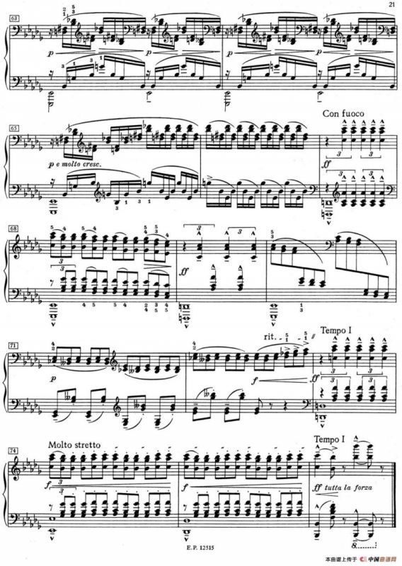 德彪西12首钢琴练习曲（2 三度练习v1.0 tierces）