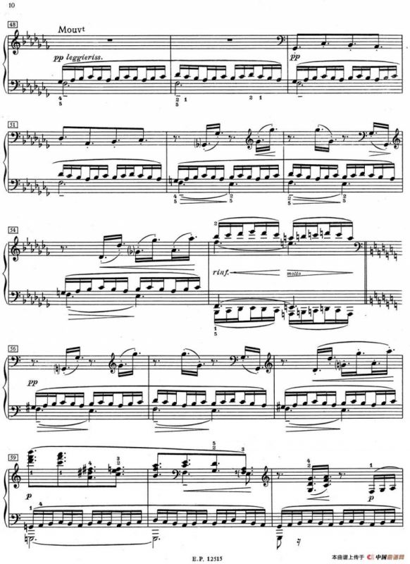 德彪西12首钢琴练习曲（1 五指练习v1.0 cinq doigts）