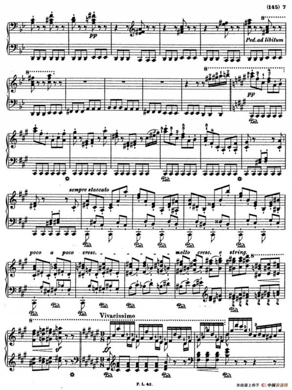 李斯特音乐会练习曲 S145（1 S145 森林的呼啸 Waldesrauschen）