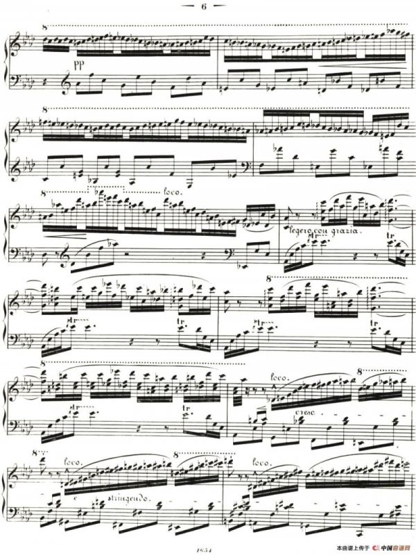 李斯特音乐会练习曲 S144（2 轻盈 f小调 S144 La leggierezza F minor）