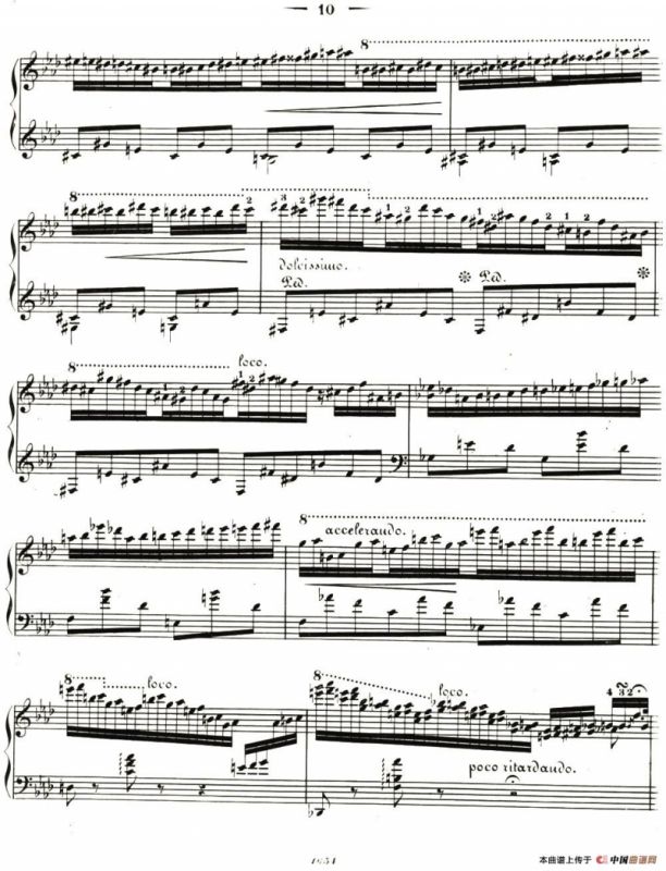李斯特音乐会练习曲 S144（2 轻盈 f小调 S144 La leggierezza F minor）