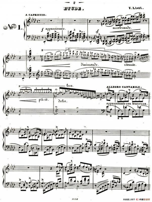 李斯特音乐会练习曲 S144（1 悲歌 降A大调 S144 Il）