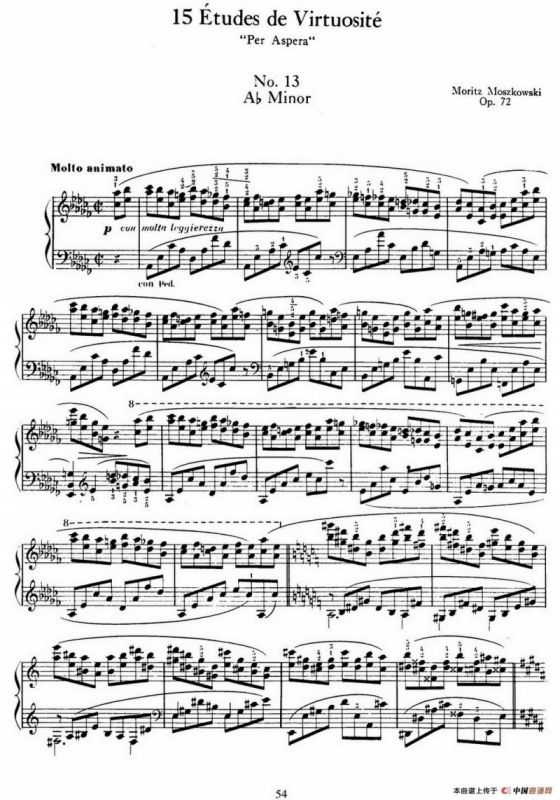 15 Etudes de Virtuosité Op.72 No.13（十五首钢琴练习曲之十三）