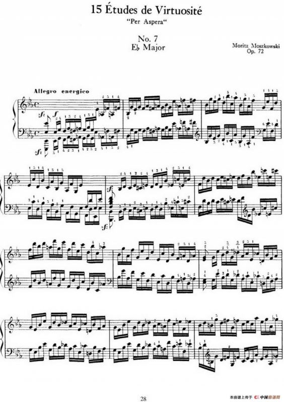 15 Etudes de Virtuosité Op.72 No.7（十五首钢琴练习曲之七）