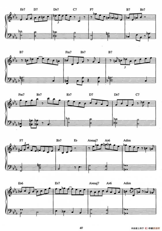 The Late Late Show（爵士钢琴酒吧独奏钢琴谱）