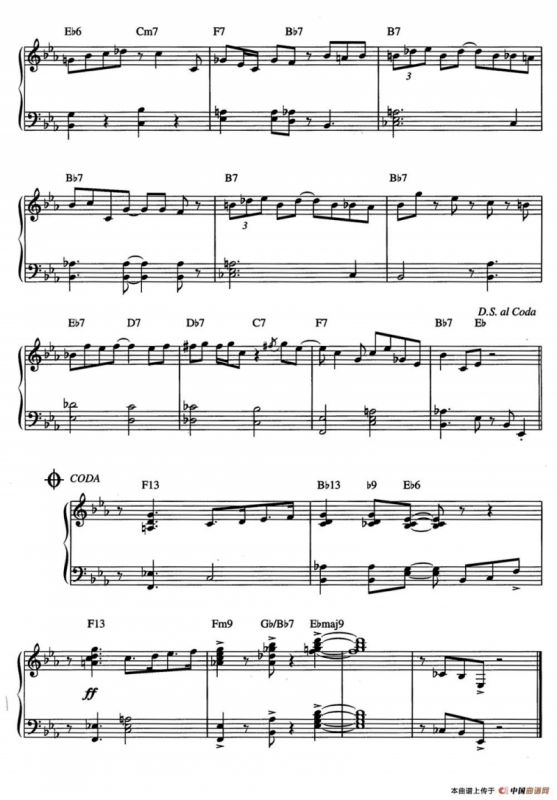 The Late Late Show（爵士钢琴酒吧独奏钢琴谱）