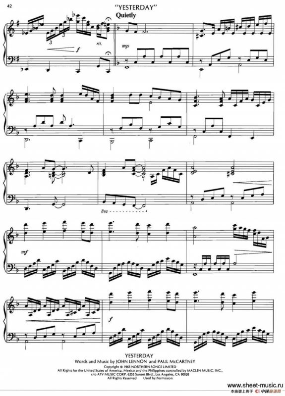 MEDLEY（La Mer（Beyond the Sea）-Yesterday-Till）