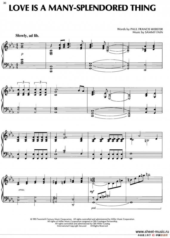 LOVE IS A MANY-SPLENDORED THING