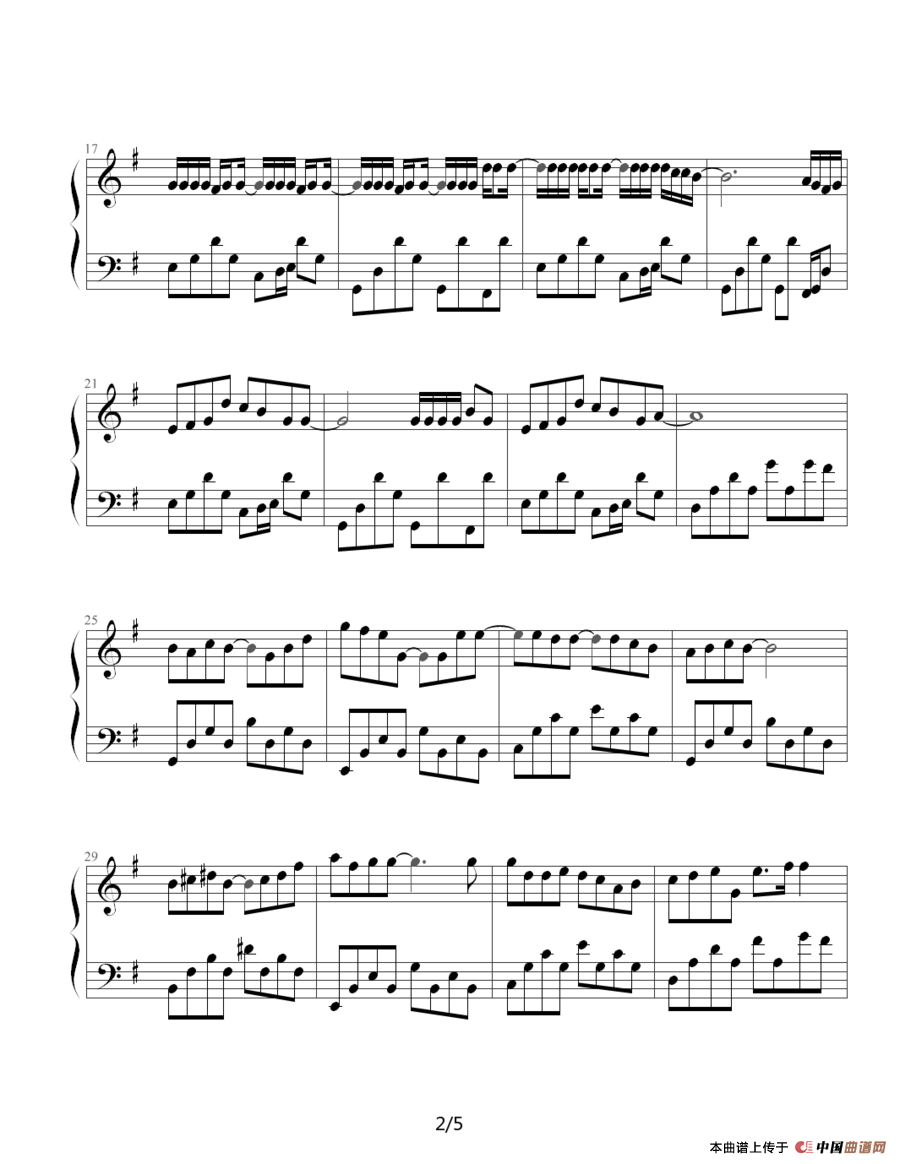 晴天（周杰伦曲、周扬记谱制谱版）