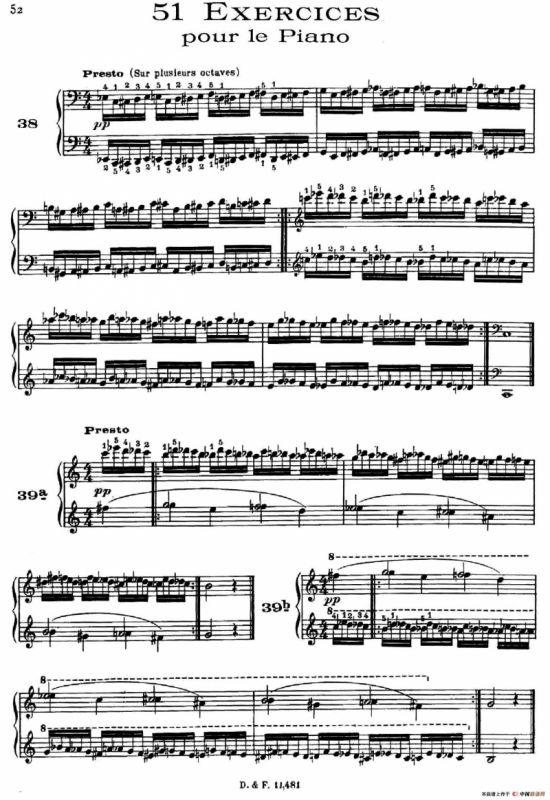 51 Exercises, WoO 6（51首钢琴练习 38—51）