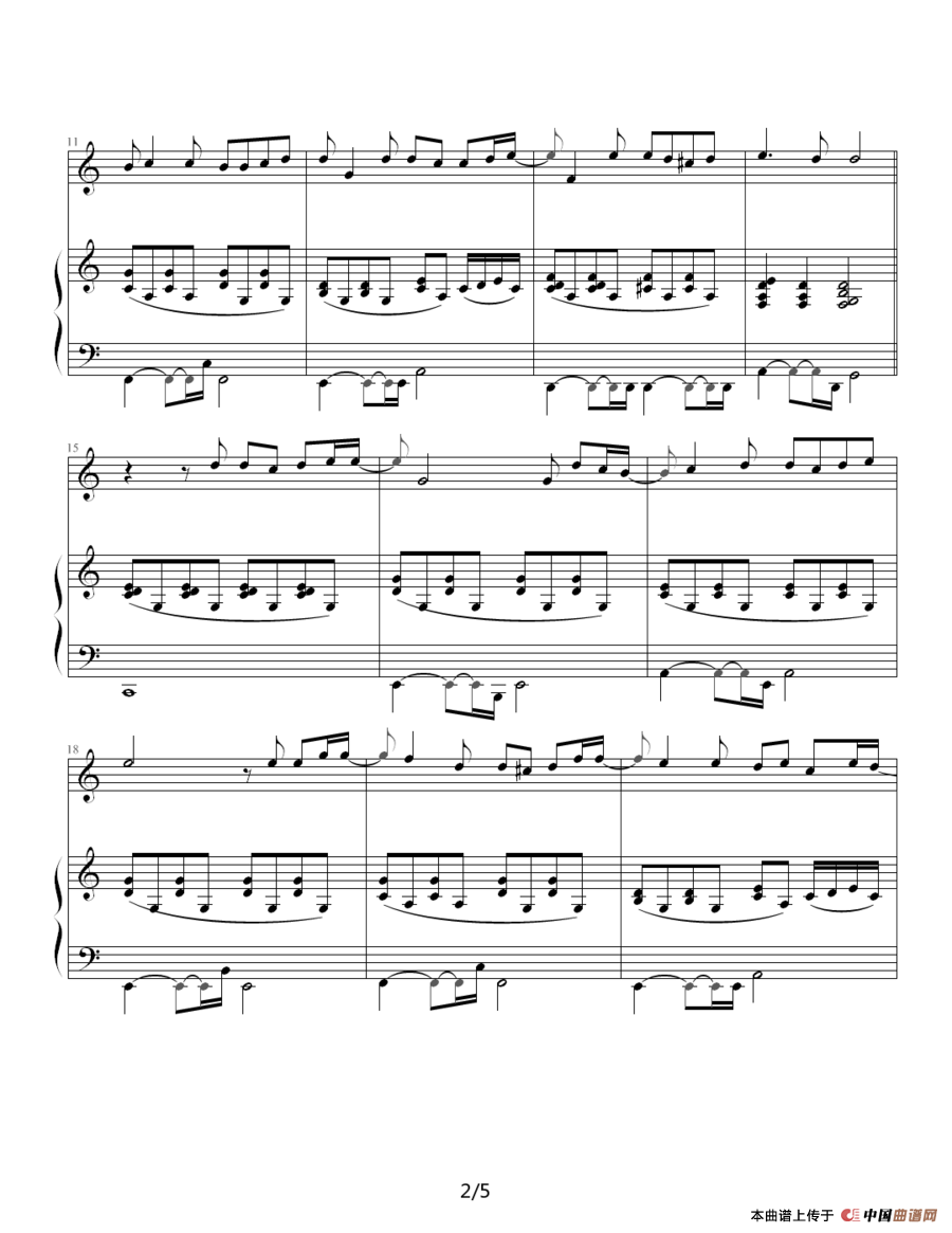 退后（钢琴伴奏谱、05895464记谱编配版）