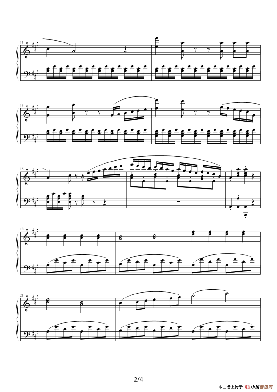 A大调奏鸣曲第一乐章