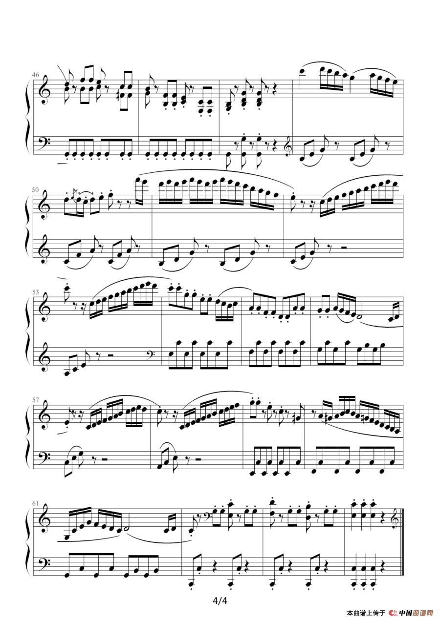 C大调小奏鸣曲第一乐章（克来门蒂作曲版）