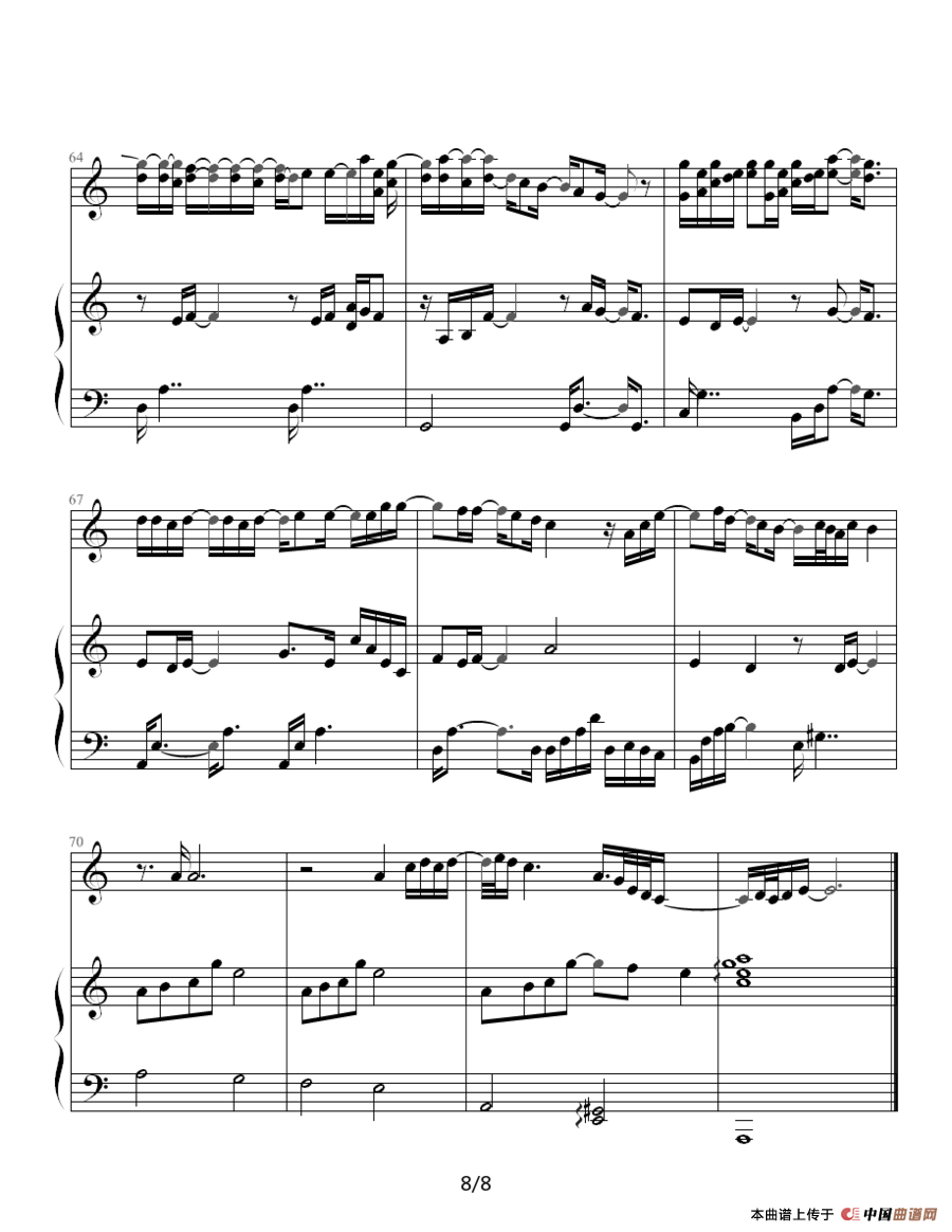 习惯（Poison Ivy）（钢琴伴奏谱）