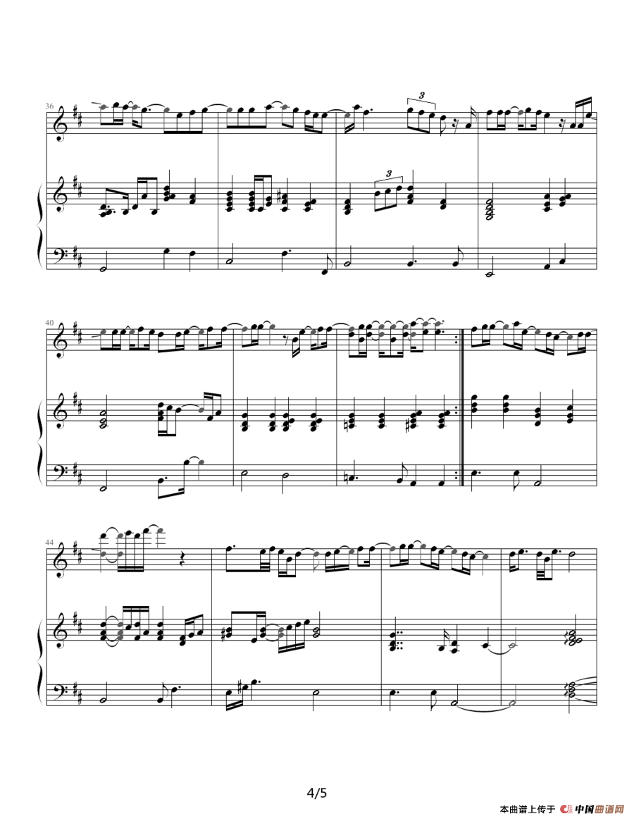 Missing You（钢琴伴奏谱）