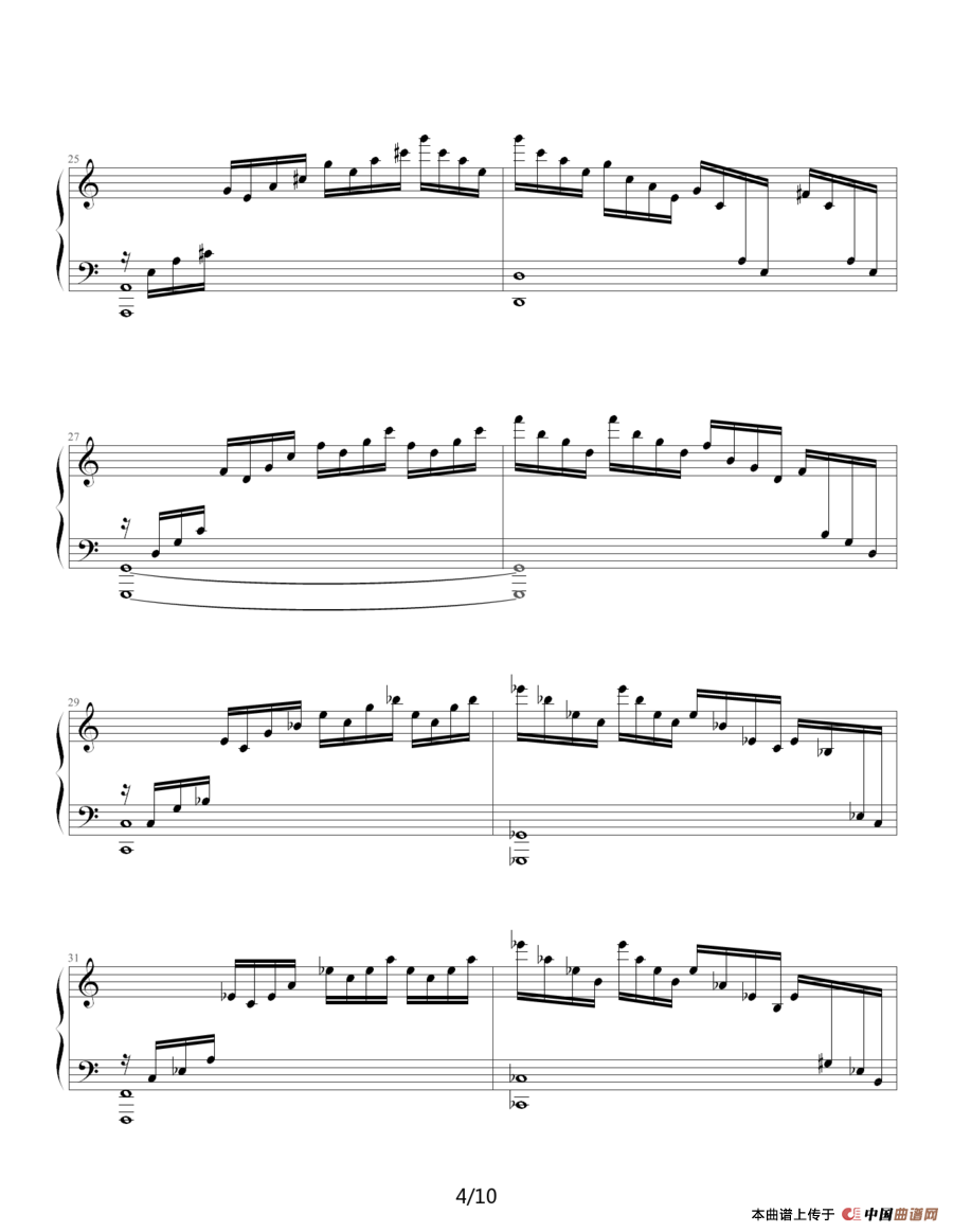 练习曲 Op.10 No.1（ 逃亡圣咏曲）