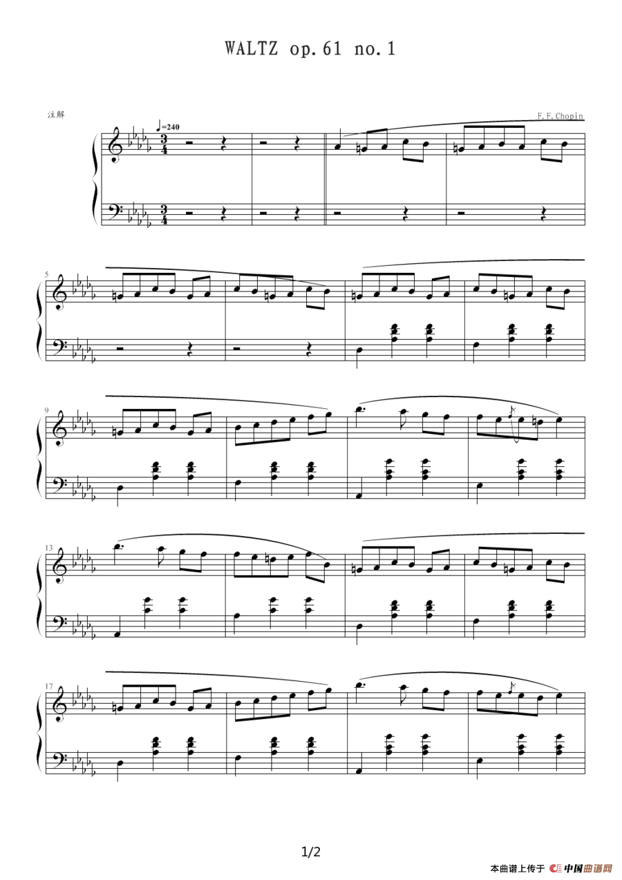 WALTZ op.61 no.1