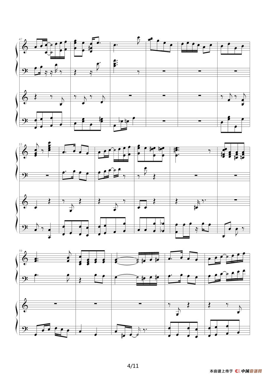 扬基嘟德尔（爵士版）（四手联弹）