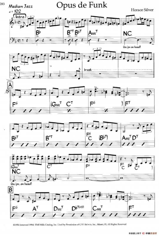 Opus de Funk（爵士钢琴曲）