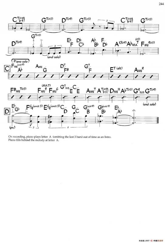 Midnidht Silense（爵士钢琴曲）