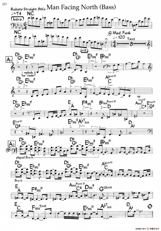 Man Facing North（爵士钢琴曲）