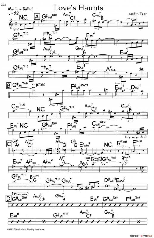 Loves Haunts（爵士钢琴曲）
