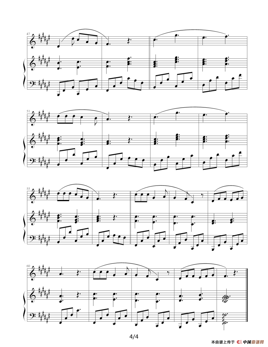 过云雨（钢琴伴奏谱、Sunny 记谱制谱版）