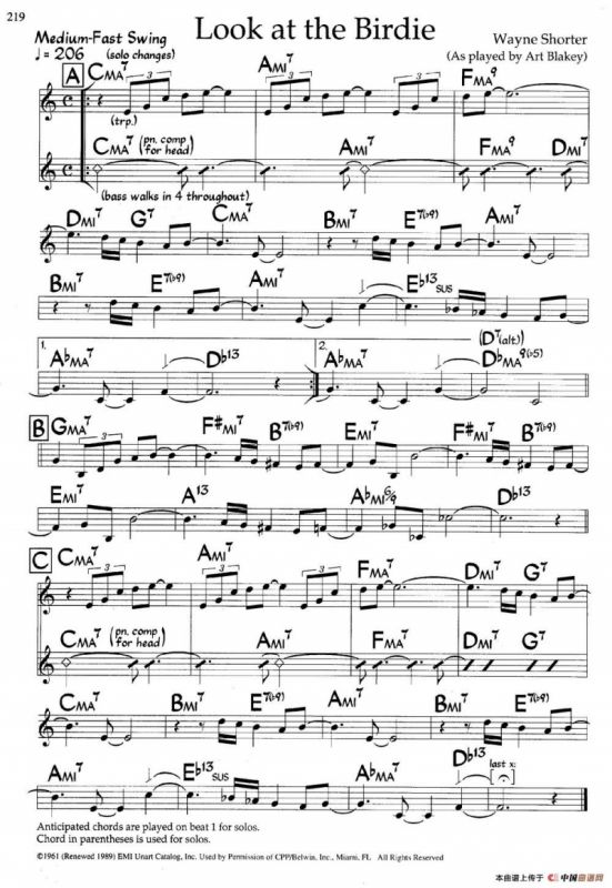 Look at the Birdie（爵士钢琴曲）