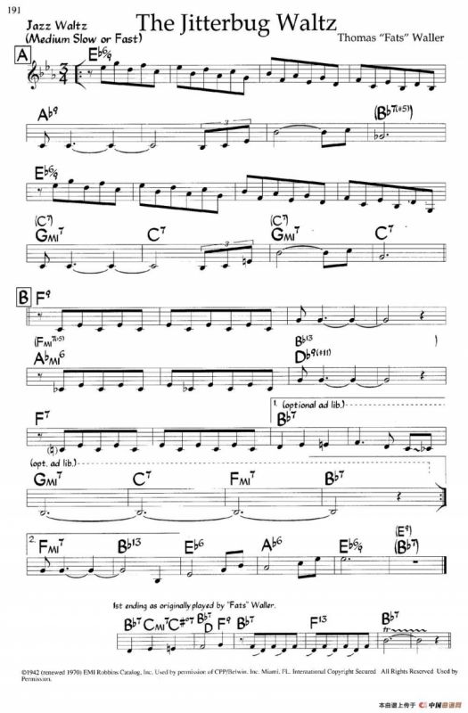The Jitterbug Waltz（爵士钢琴曲）