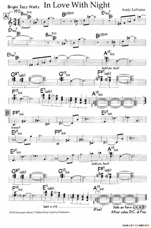 In Love With Night（爵士钢琴曲）