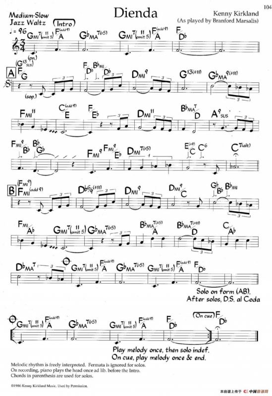 Dienda（爵士钢琴曲）