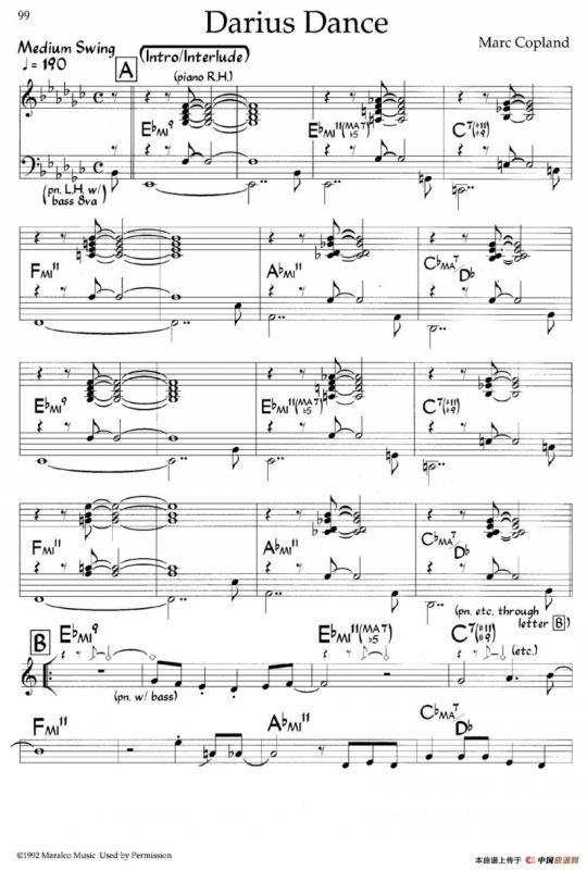 Darius Dance（爵士钢琴曲）