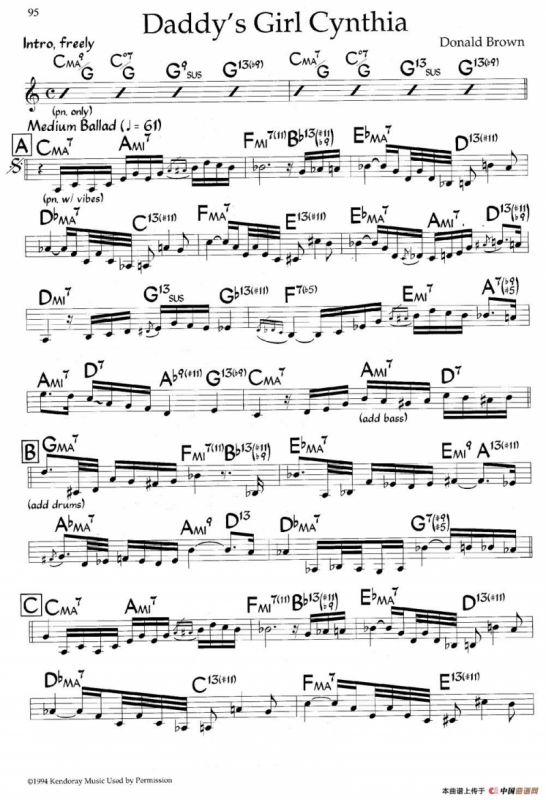 Daddys Girl Cynthia（爵士钢琴曲）