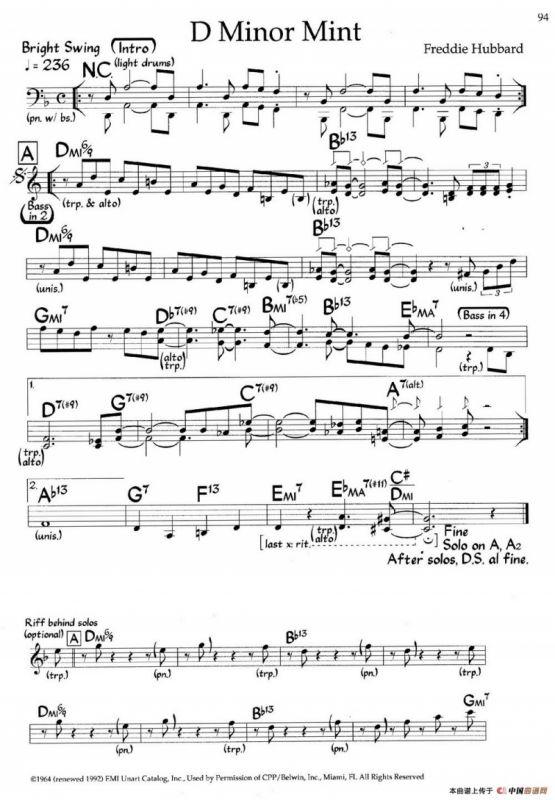 D Minor Mint（爵士钢琴曲）