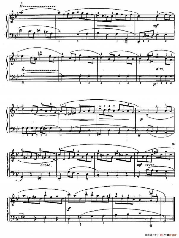 加伏特舞曲（练习连奏及两手的独立性）