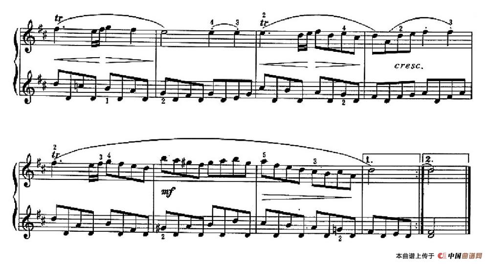 加伏特舞曲（练习弹奏伴奏声部）