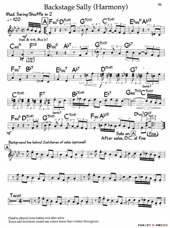 Backstage Sally（爵士钢琴曲）