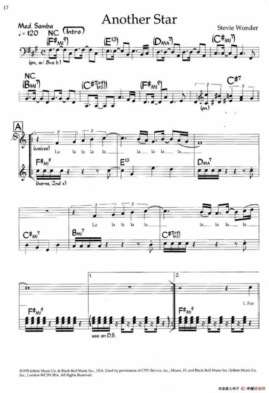 Another Star（爵士钢琴曲、带歌词）