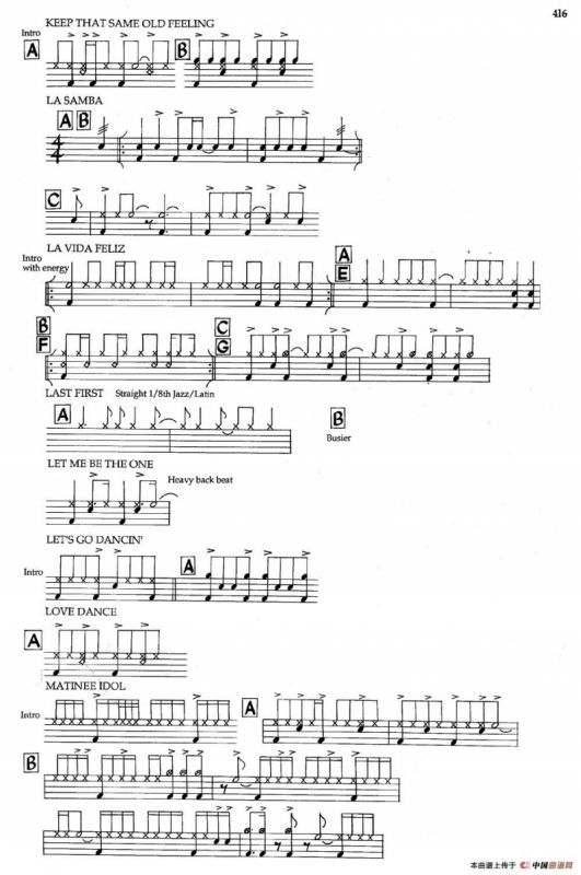 APPENDIXI - sample Drun Parts（爵士钢琴曲）