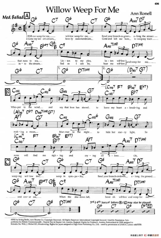 Willow Weep For Me（爵士钢琴曲）