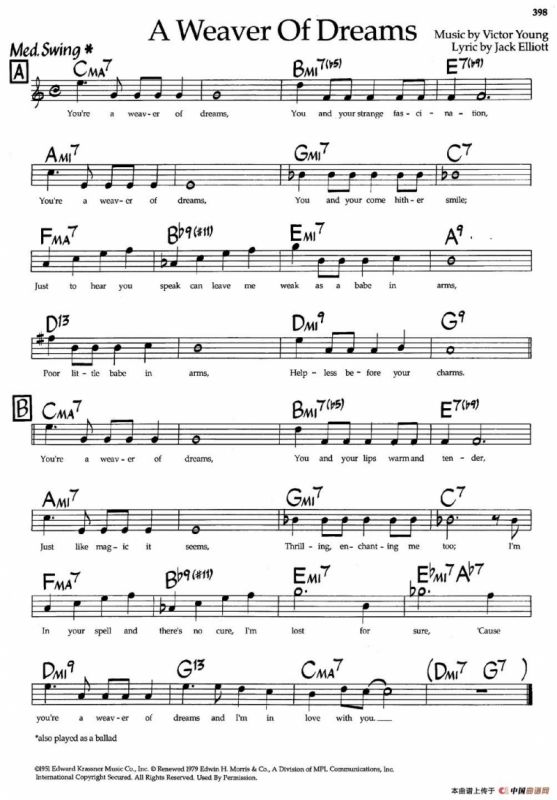 A Weaver Of Dreams（爵士钢琴曲）