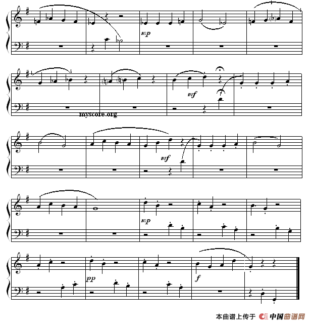 瑞士钟小奏鸣曲（第一乐章）