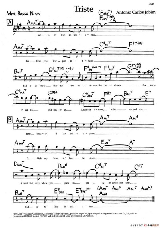 Triste（爵士钢琴曲）